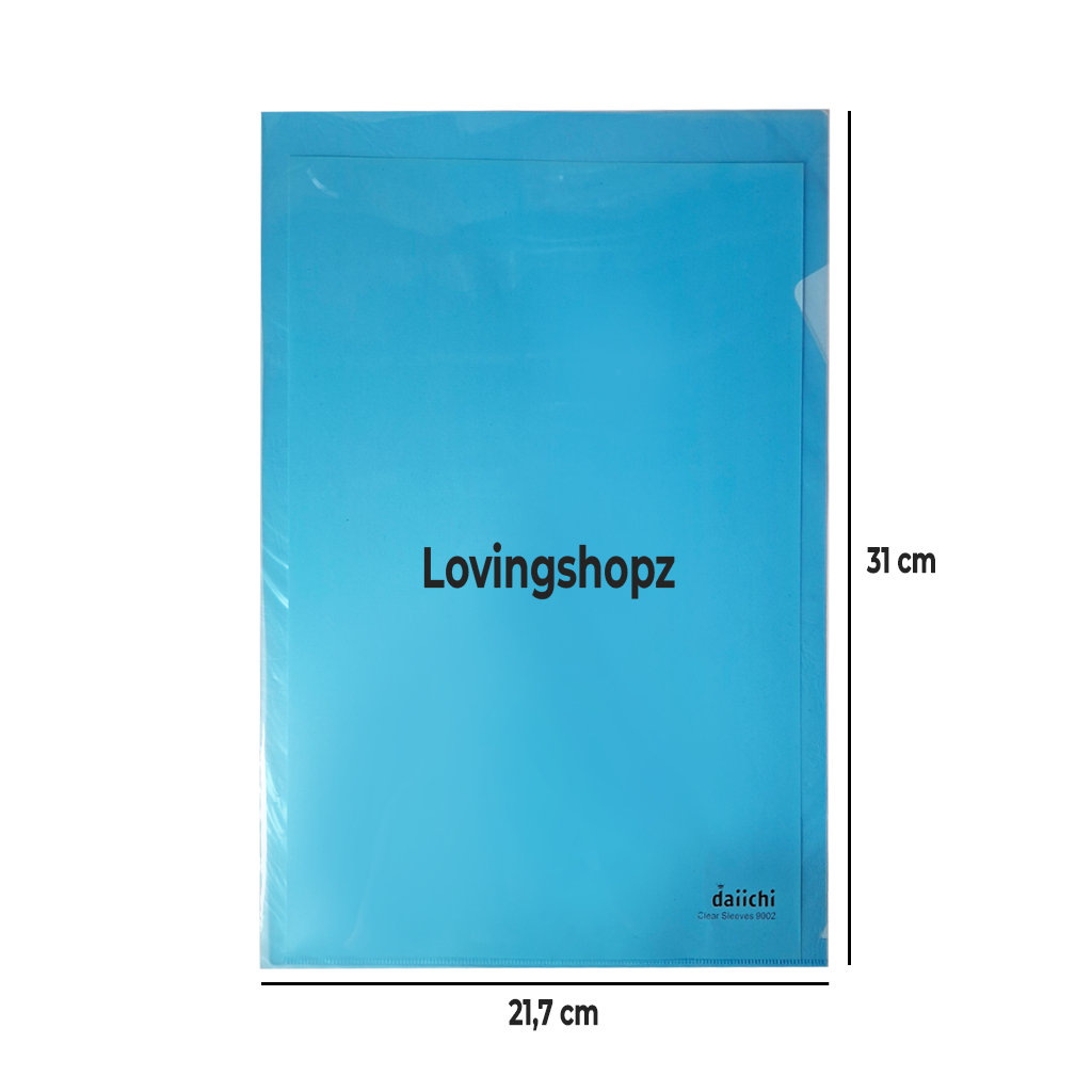 Map L Plastik warna ukuran A4 - per 3 pcs