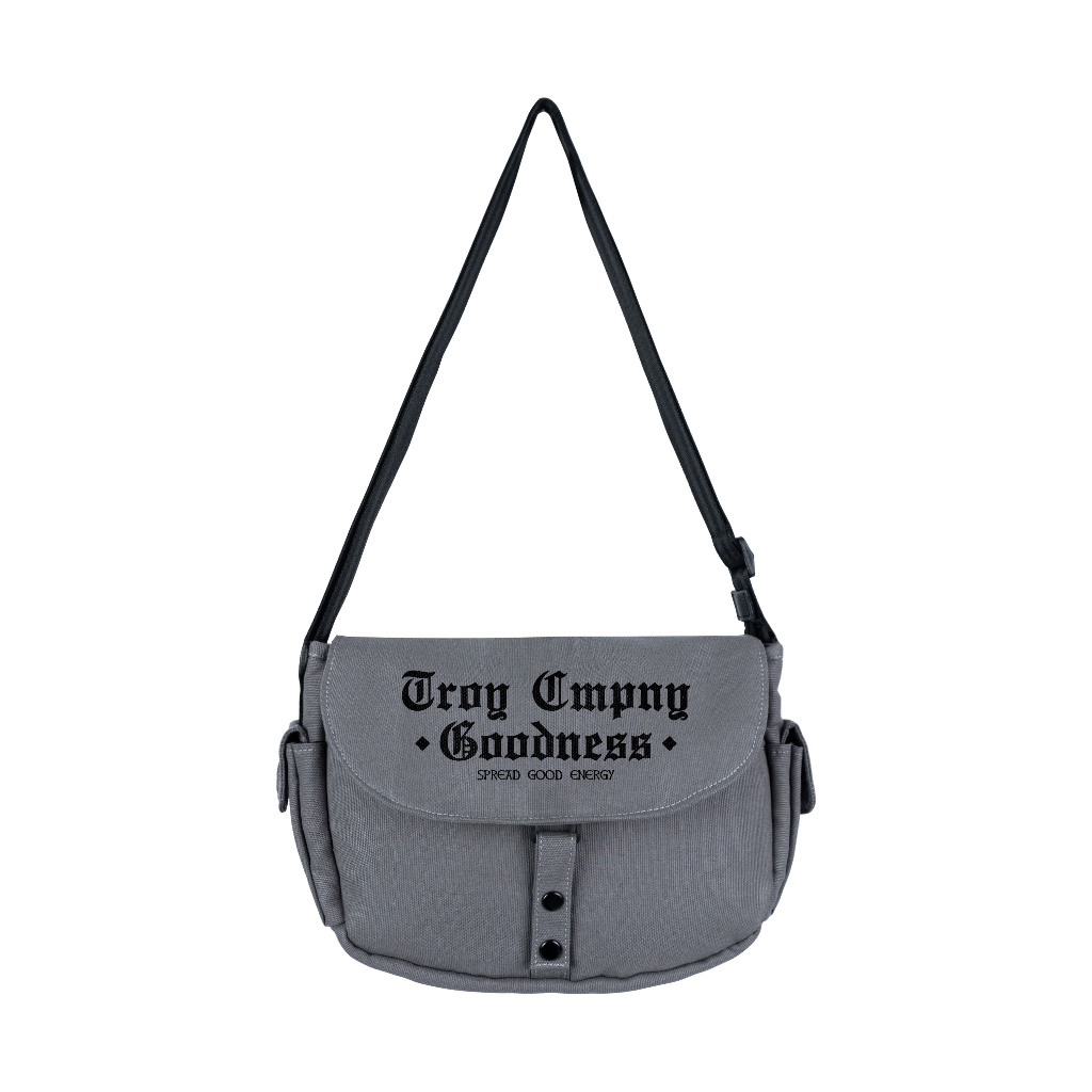Troy Company Sling Bag Messenger Bag Good Energy - Tas Selempang Grey SBD 3502