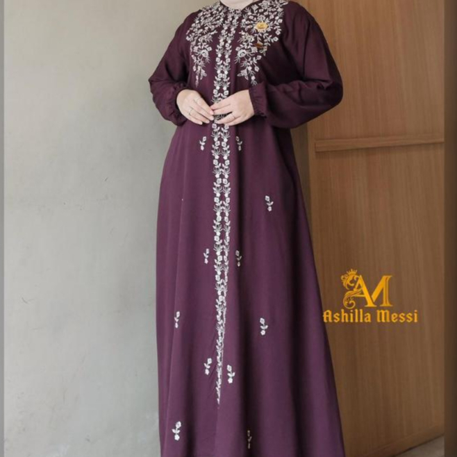 Madinnah - Dress Gamis Bordir Mewah Elegan Terbaru