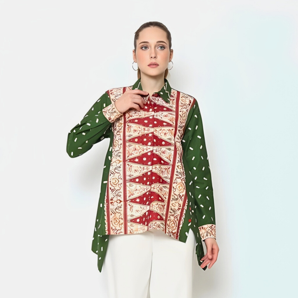 Batik Wanita Modern | Blouse Batik | Blouse Batik Wanita Almajiwa Indriya Penari Betawi