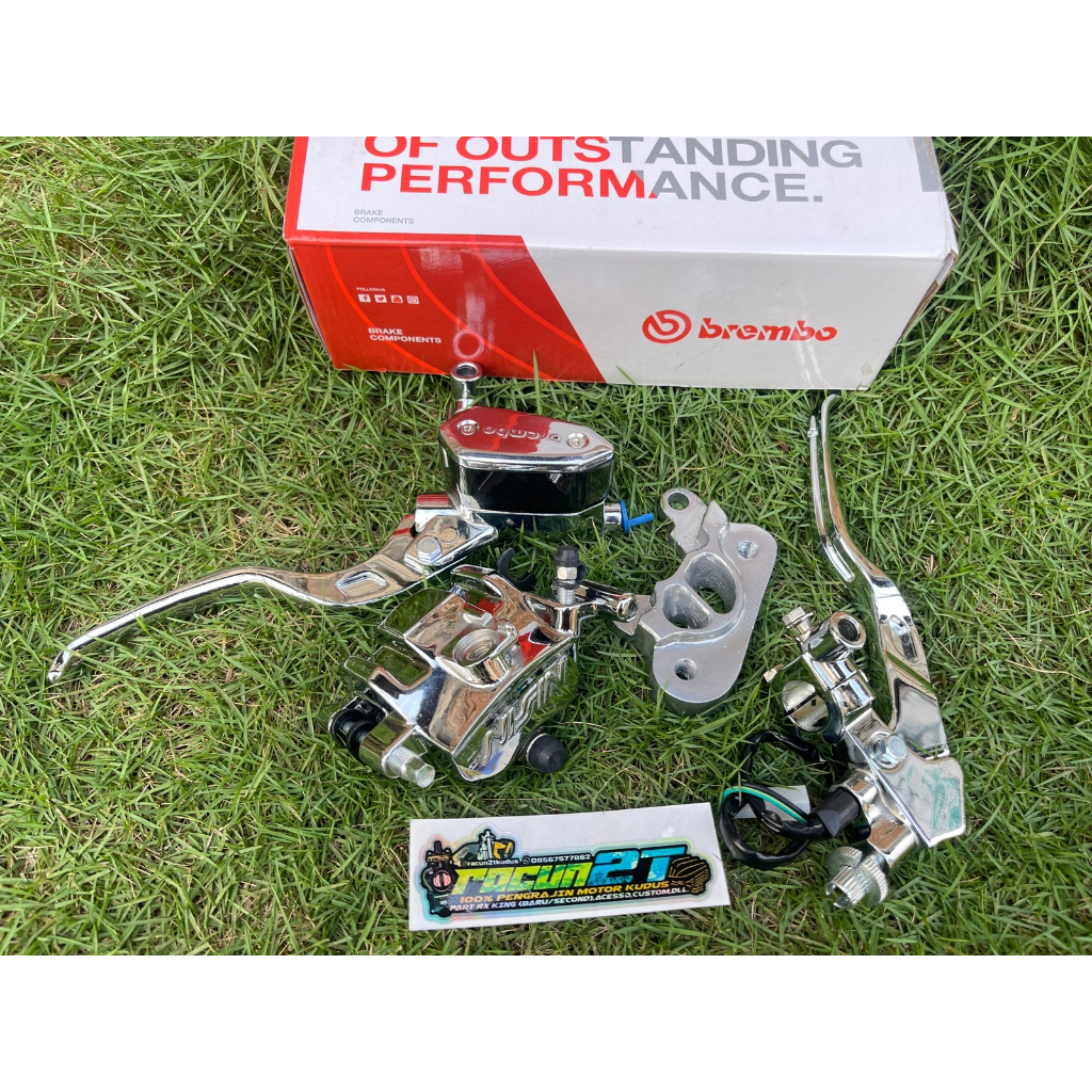 PAKET SET MASTER REM BREMBO SET KALIPER BREMBO RX KING NEW VIXION SCORPIO BISON