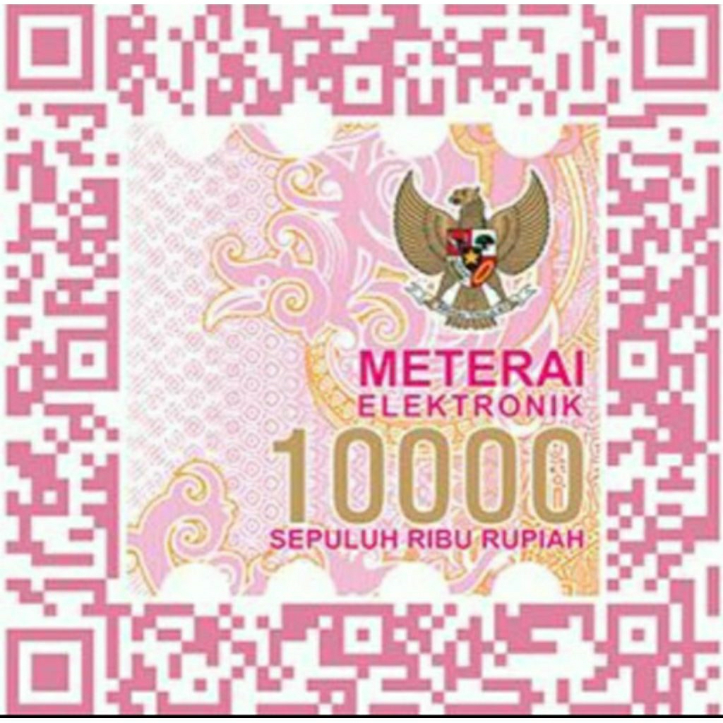 JUAL E MATERAI 10000 RESMI PERURI + GRATIS PASANG