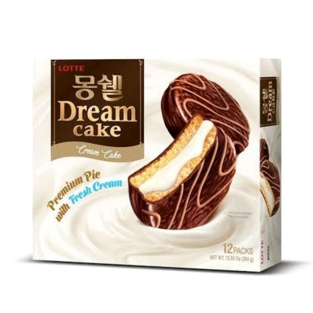 Lotte Dream Moncher Cream Cake Original 384 gram