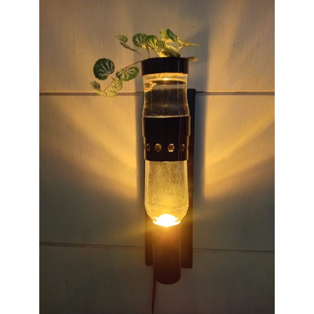 LAMPU DINDING 5 WATT TEMPEL UNIK DARI BAHAN BOTOL KACA PARALON