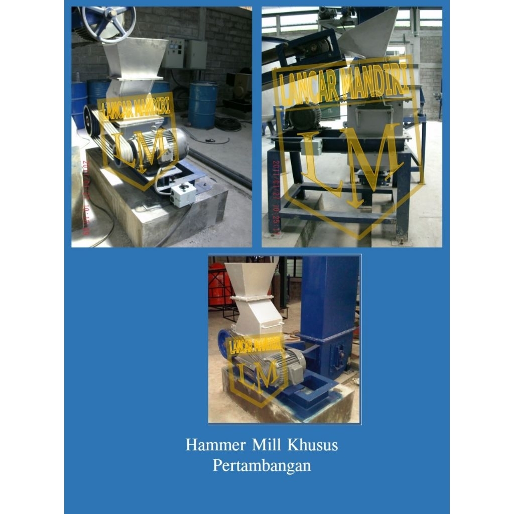 LM Hammer Mill / Mesin Penepung / Mesin Penggiling dengan Saringan Halus / Pakan Ternak dan Alat Per