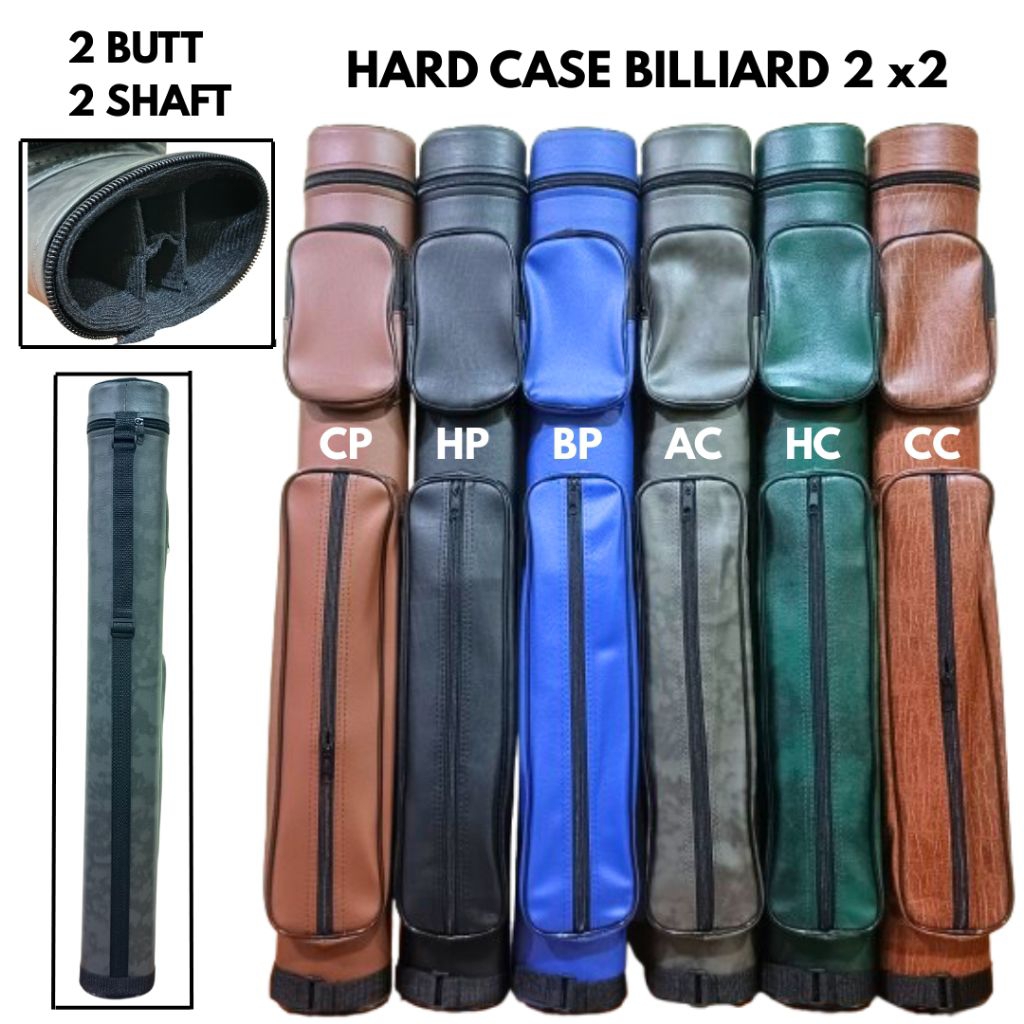HARD CASE TAS BILLIARD 2x2 | TAS BILLIAR PEMISAH KAIN HITAM
