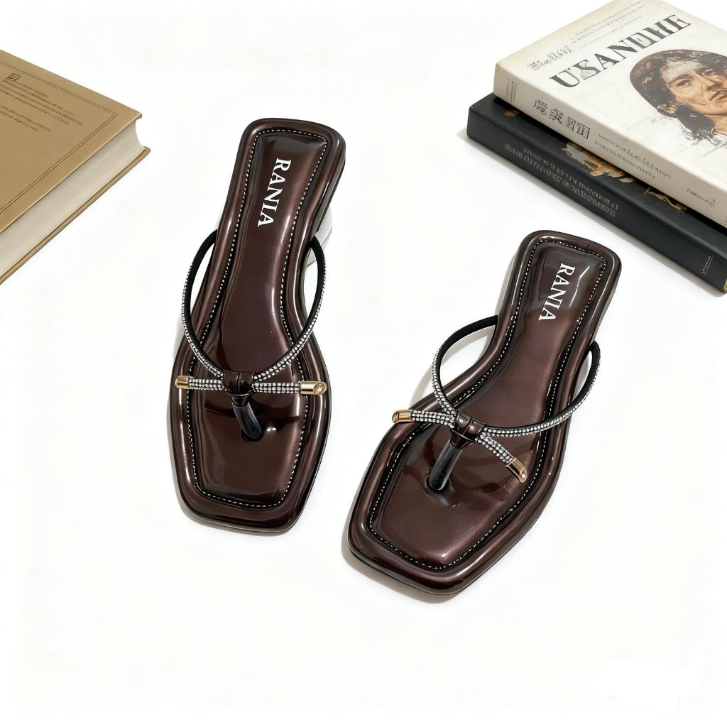 raniabilkiss Sandal wanita terbaru zaira sandal keteplek flat trendy & casual