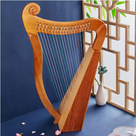 AG Harpa Lyre Portabel dengan Setengah Kunci, Alat Musik Berdawai, 23, 19, 15 Senar