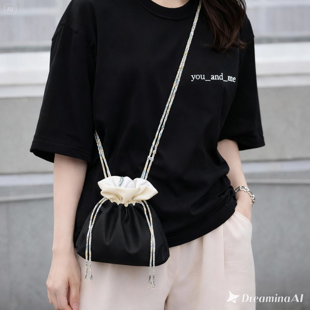 Tas serut unik tas serut wanita tas selempang wanita tas jinjing wanita tas bahan drill tas bahan ka