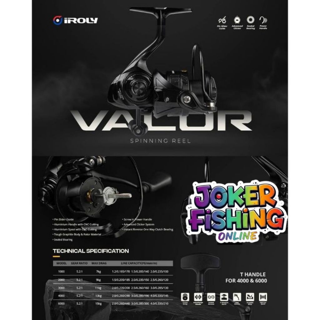 REEL IROLY VALOR (1000-6000) - POWER HANDLE
