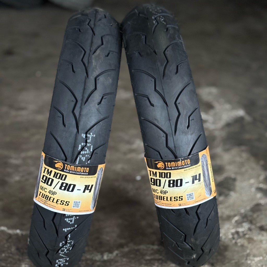 BAN TUBLES TOMIMOTO TM100 90/80 R14 BAN TOMIMOTO MATIC BAN MOTOR TUBLES TOMIMOTO 90/80 14 BAN MOTOR 