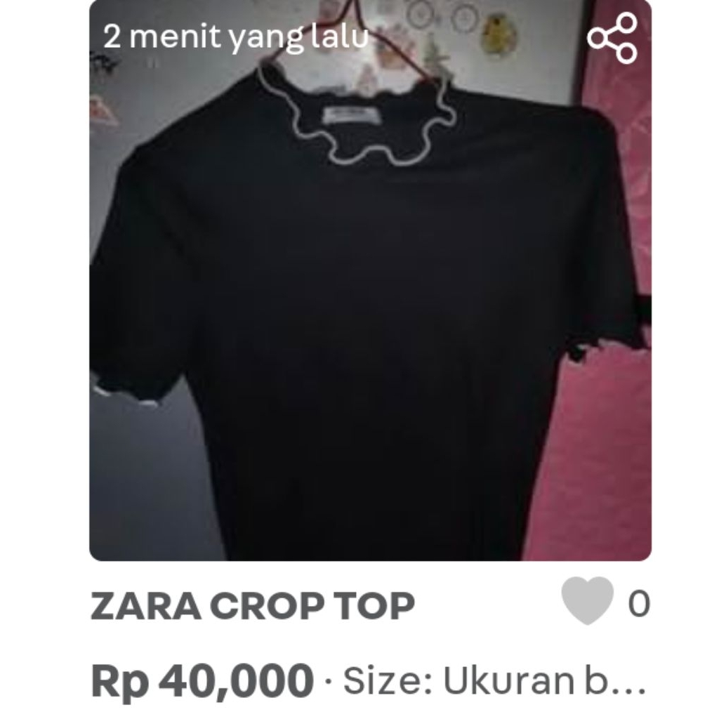 zara crop top