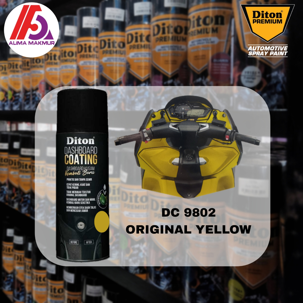 Diton Premium DC9802 Original Yellow 400cc / Pilok Diton Dashboard Kuning / Dashboard Kuning