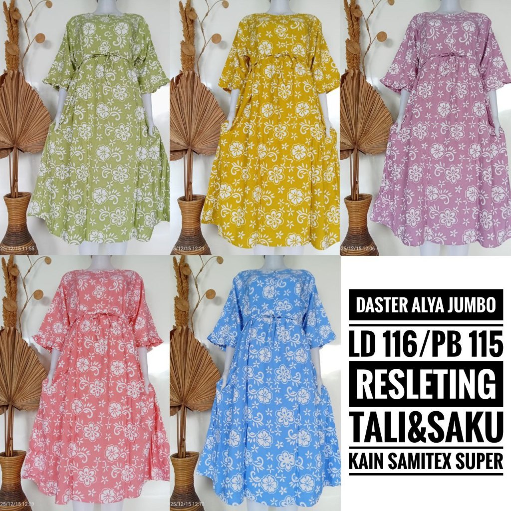 DASTER ALYA JUMBO | LD 116 | BAJU TIDUR WANITA | COD | DASTER KEKINIAN TERBARU | DASTER CAP | DASTER