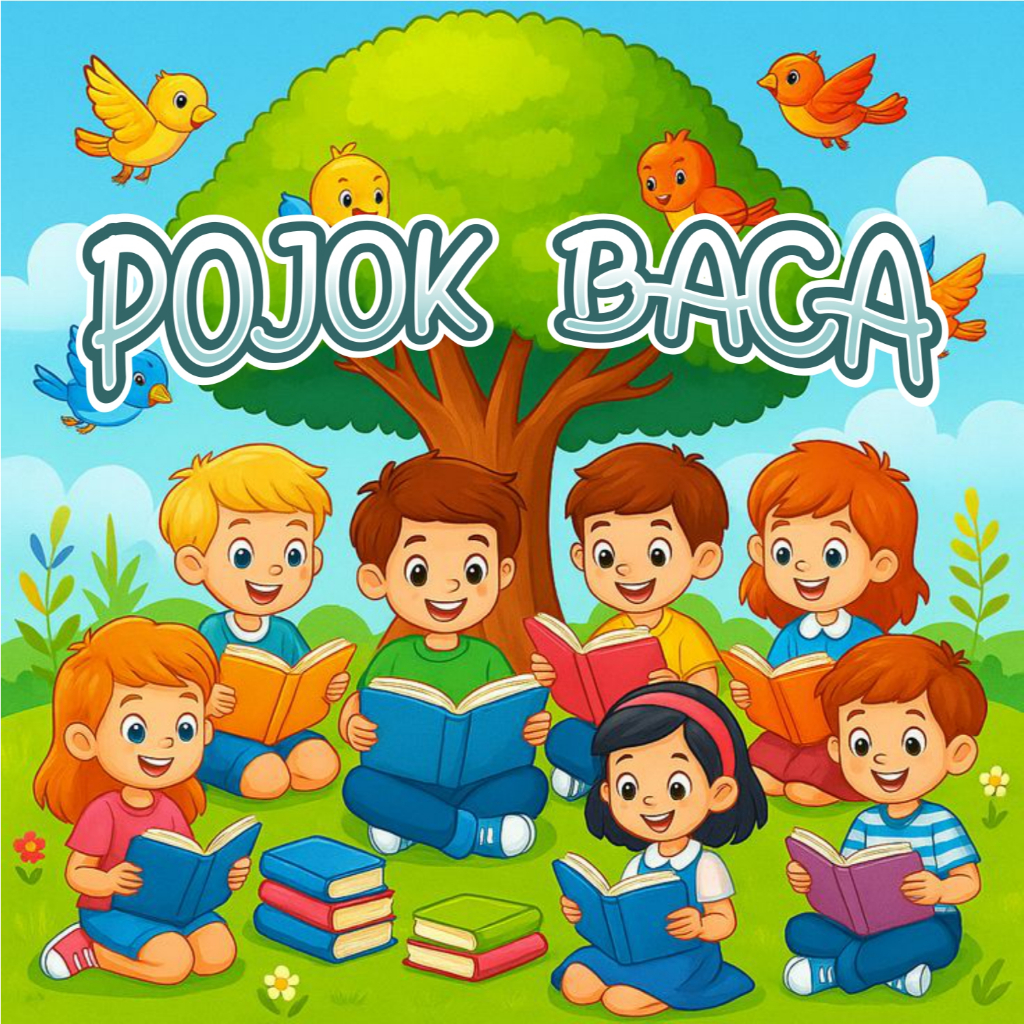 PJ-STIKER POHON LITERASI/POJOK BACA /Hiasan Dinding Sekolah Pohon