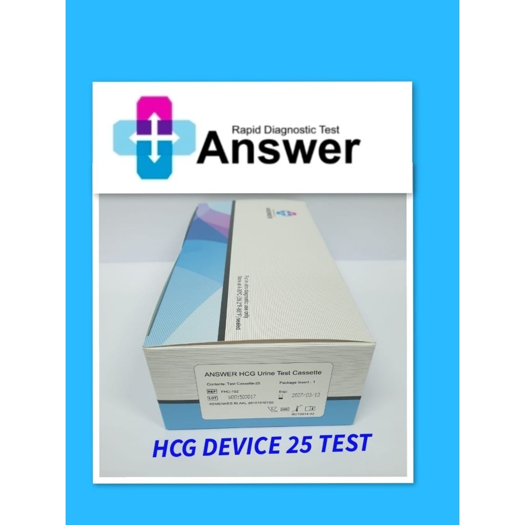 ANSWER HCG TEST KEHAMILAN CASSETTE 40 Tes / STRIP 50 Tes
