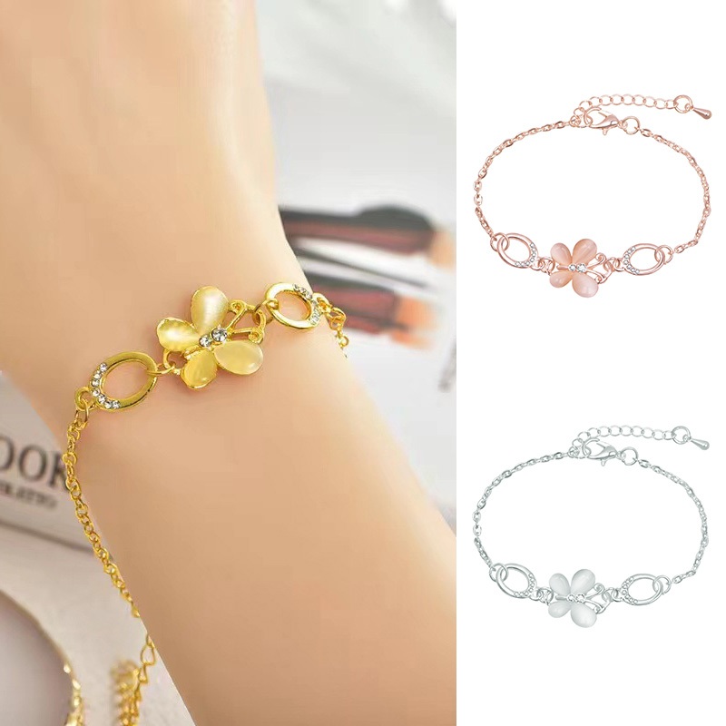 [OK]Bracelets Gelang Bunga Kupu-kupu Gelang Wanita Perhiasan Gelang Sederhana Gaya Korea