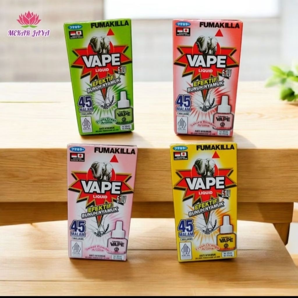 Fumakila Vape Refill 45 malam Obat nyamuk cair elektrik
