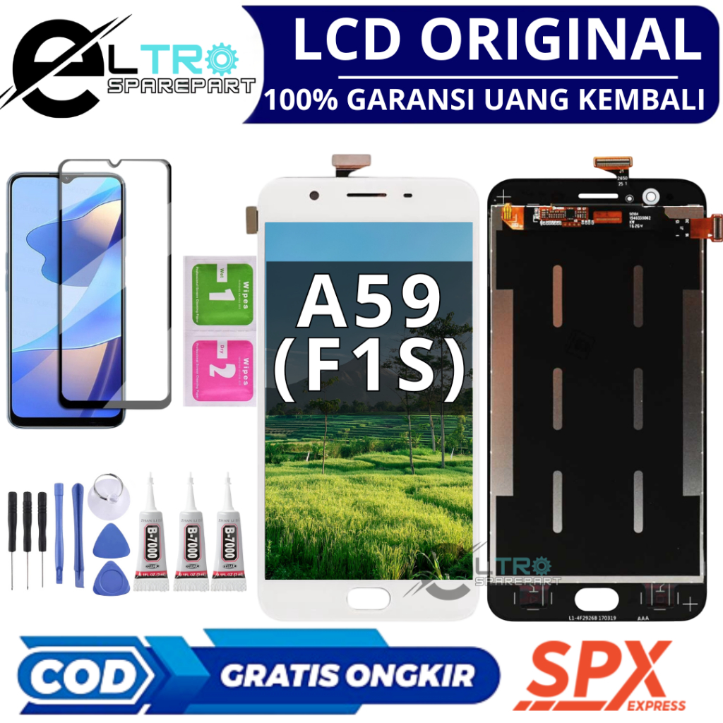 LCD OPPO F1S  / A59 / A59T / A1601 - ORIGINAL FULSET