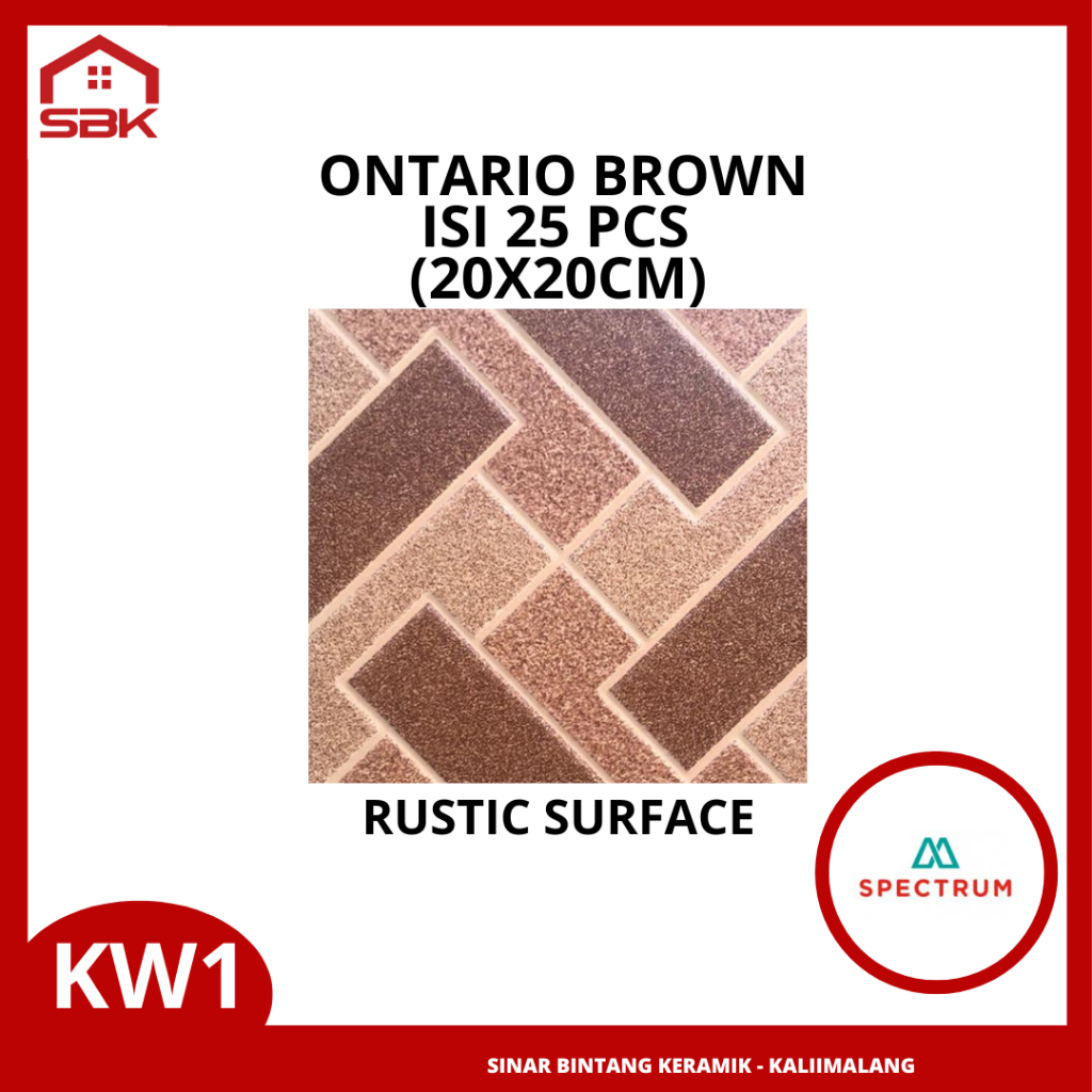 Keramik Lantai Kamar Mandi 20x20 Ontario Brown