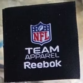 tag reebok nfl label