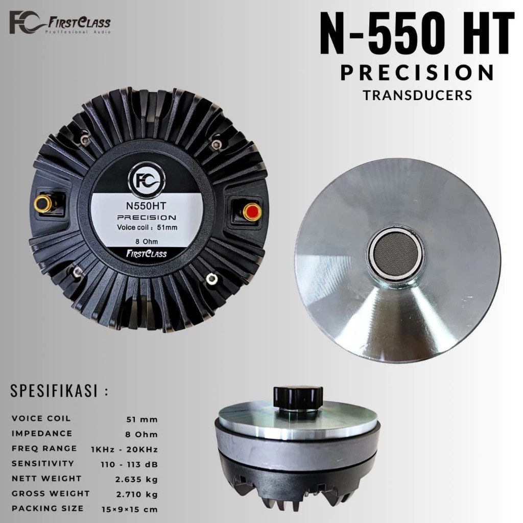 Driver FirstClass N550HT Voice Coil 51mm – Driver Tweeter Super Power