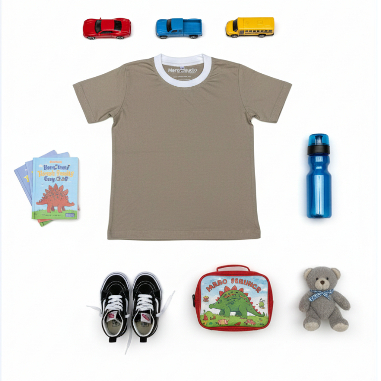 KAOS POLOS ANAK PREMIUM WARNA CREAM KATUN 24s TEBAL | KAOS POLOS ANAK PRIA WANITA