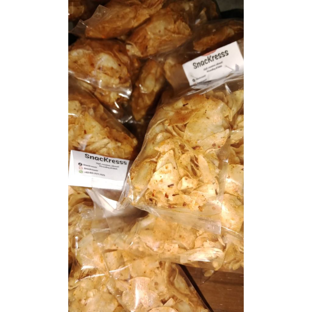 kripik singkong pedas / pikda gurih 30 gram