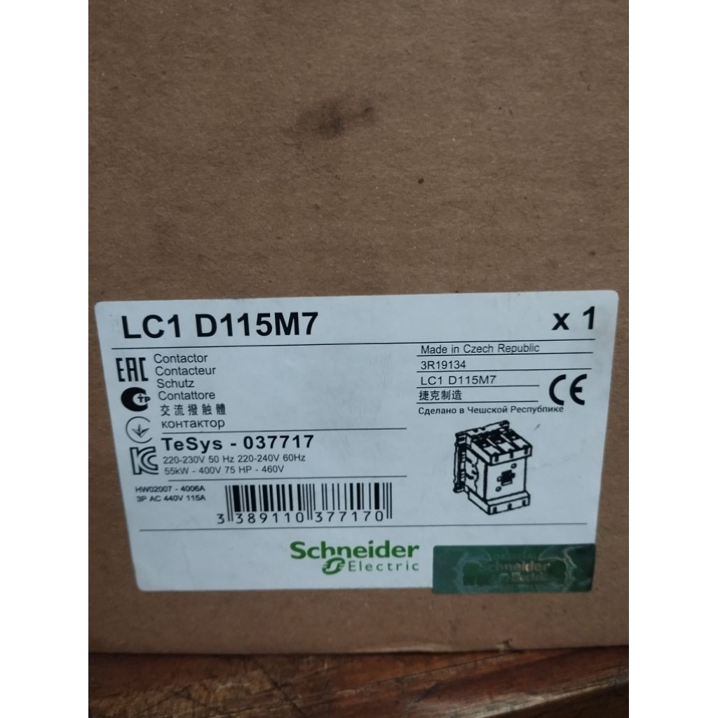 contactor schneider LC1D115M7