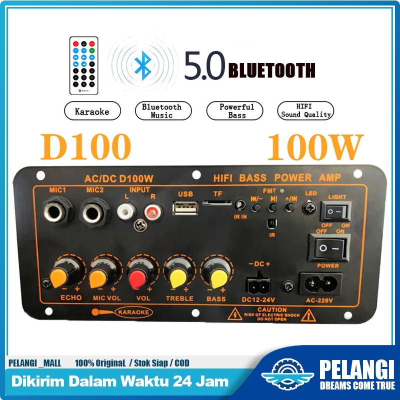 D100/D100+ Penguat Subwoofer Penguat Daya Bluetooth Digital Amplifier Board