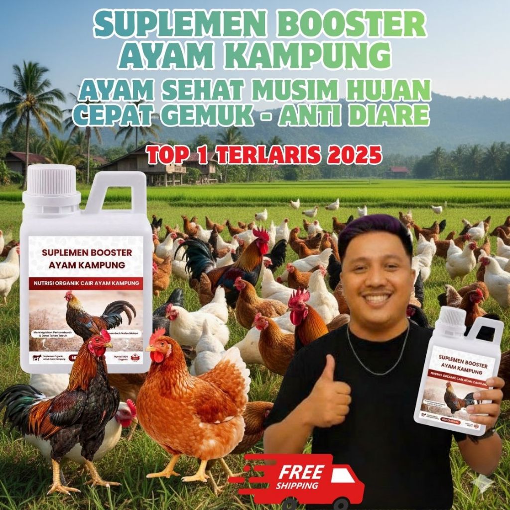 [ORIGINAL] SUPLEMEN BOOSTER AYAM KAMPUNG 500ML Suplemen Ayam Broiler dan Ayam Cemani & Sumatra. Tida