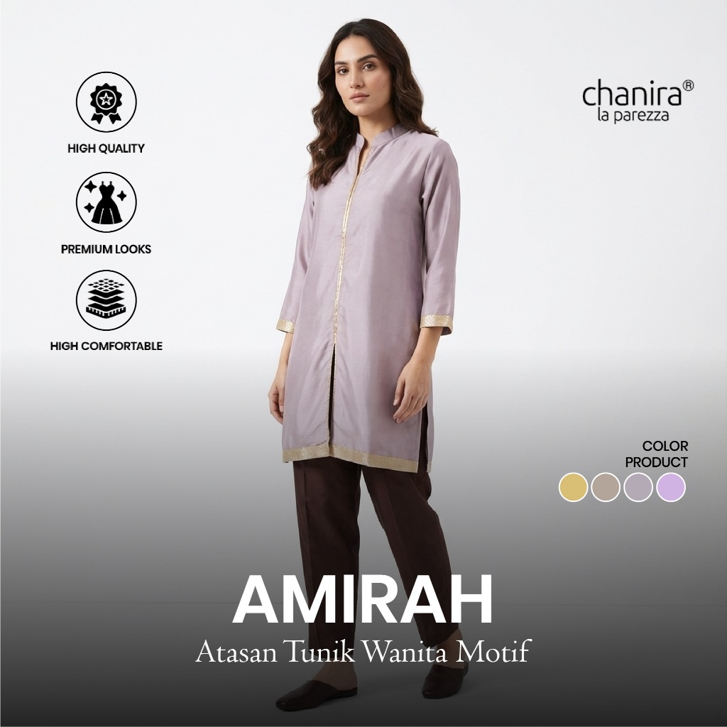 CHANIRA - Amirah / Atasan Tunik Wanita Motif Premium