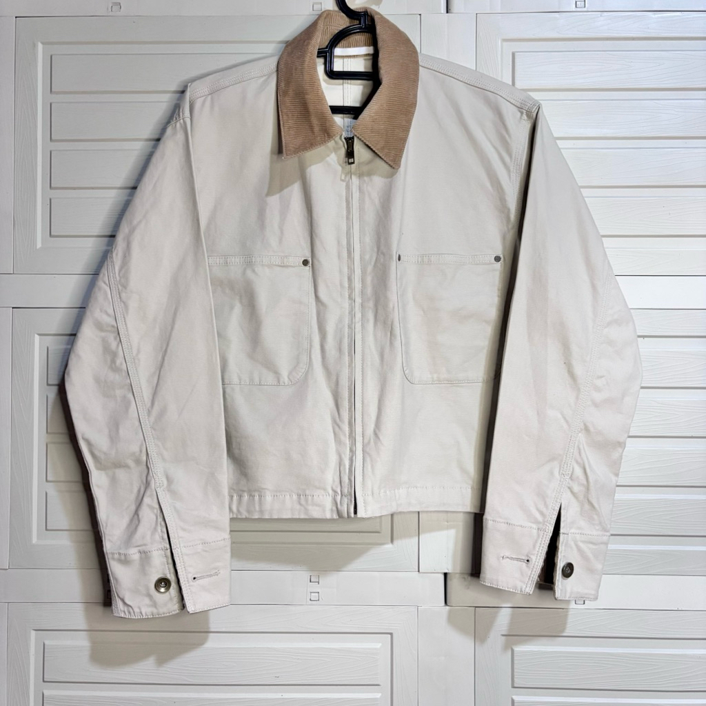 [ Preloved ] UNIQLO - Zip Up Short Jacket in Natural Size S