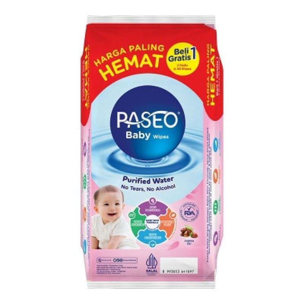 paseo wipes ,tisu basah paseo,tisu basah baby jojoba oil buy 1get 2 50sheet