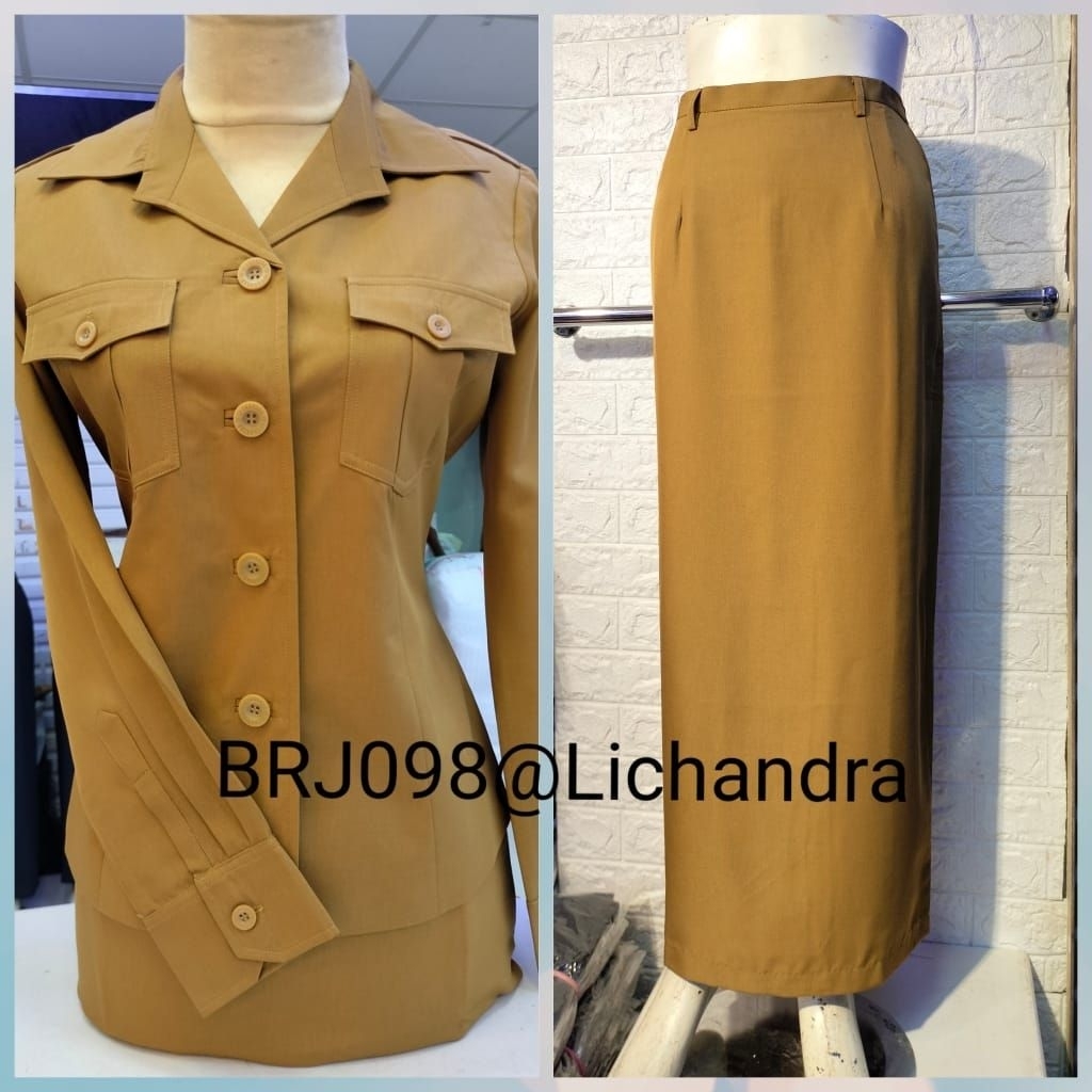 Blezer LI CHANDRA , Seragam Pemda Muda Wanita ,Baju Dinas PDH,ASN,PNS,Pemda Muda Rok Span ,Seragam P