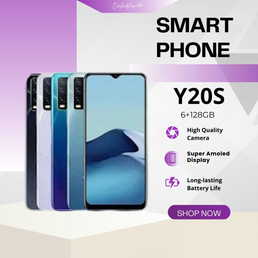 HP VIVO Y20S RAM 6/128GB ANDROID SMARTPHONE GARANSI 1 TAHUN Murah