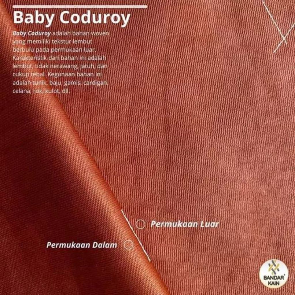 Kain rosetti | kain Baby Corduroy | Baby codoray
