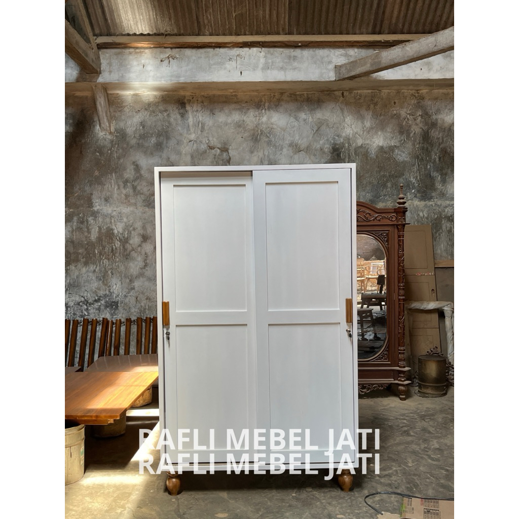 Almari Minimalis Kayu Jati Almari Minimalis Pintu 2 Kayu Jati Almari Retro Minimalis Almari Kayu Jat