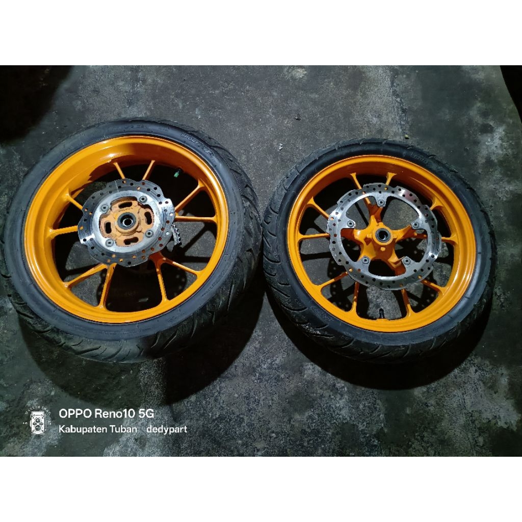 roda velg set ban 2nd ori cbr150 k45n repsol