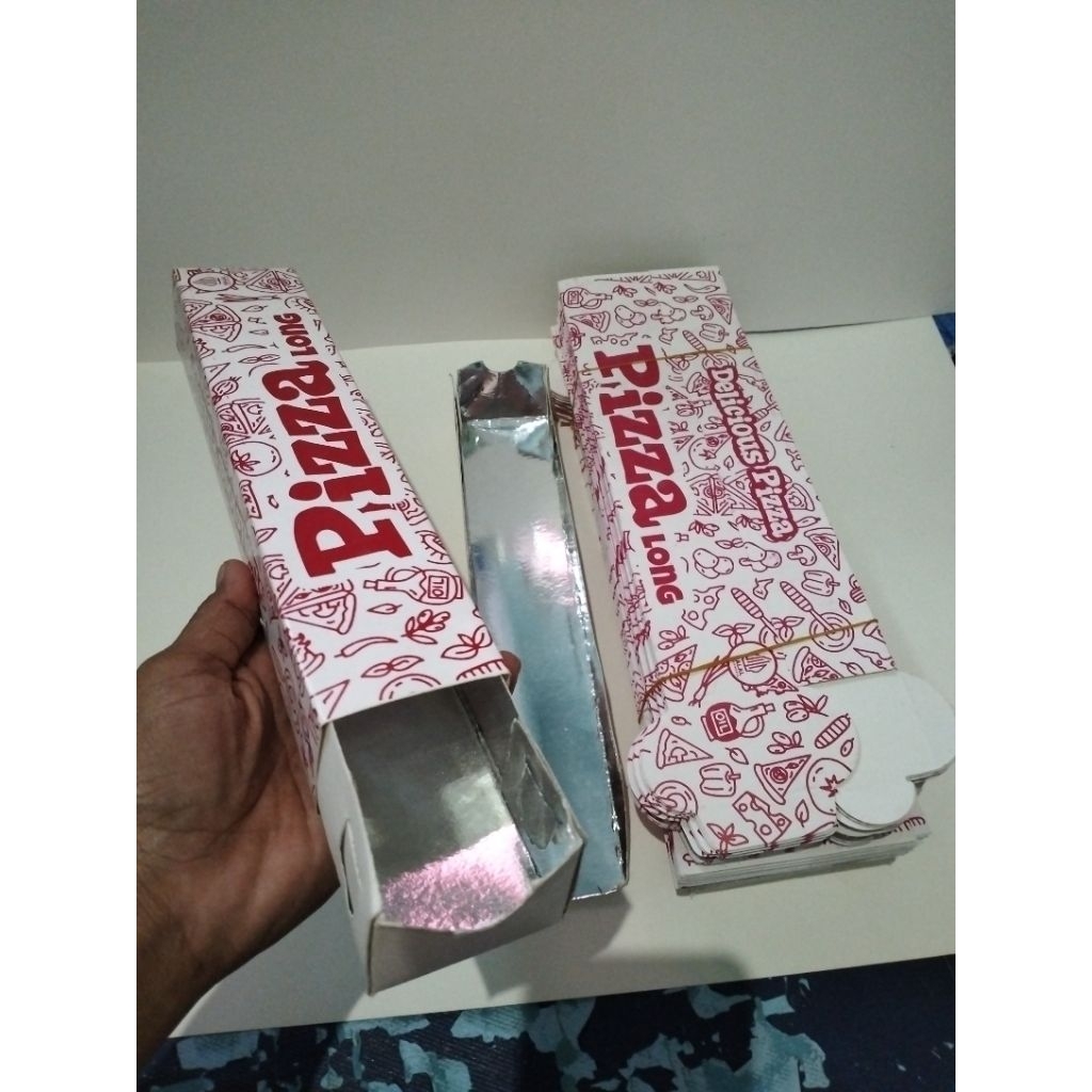 Dus Pizza long Ukuran 25x5x4cm / Kardus pizza panjang isi 25pcs