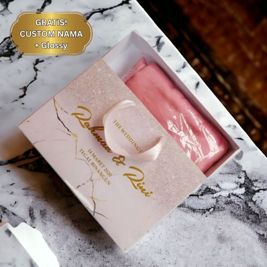 SLIDING BAG Gift Bridesmaid Glossy ,  Size 30x22x8,5 cm , FREE Custom Nama , TIK 210gsm