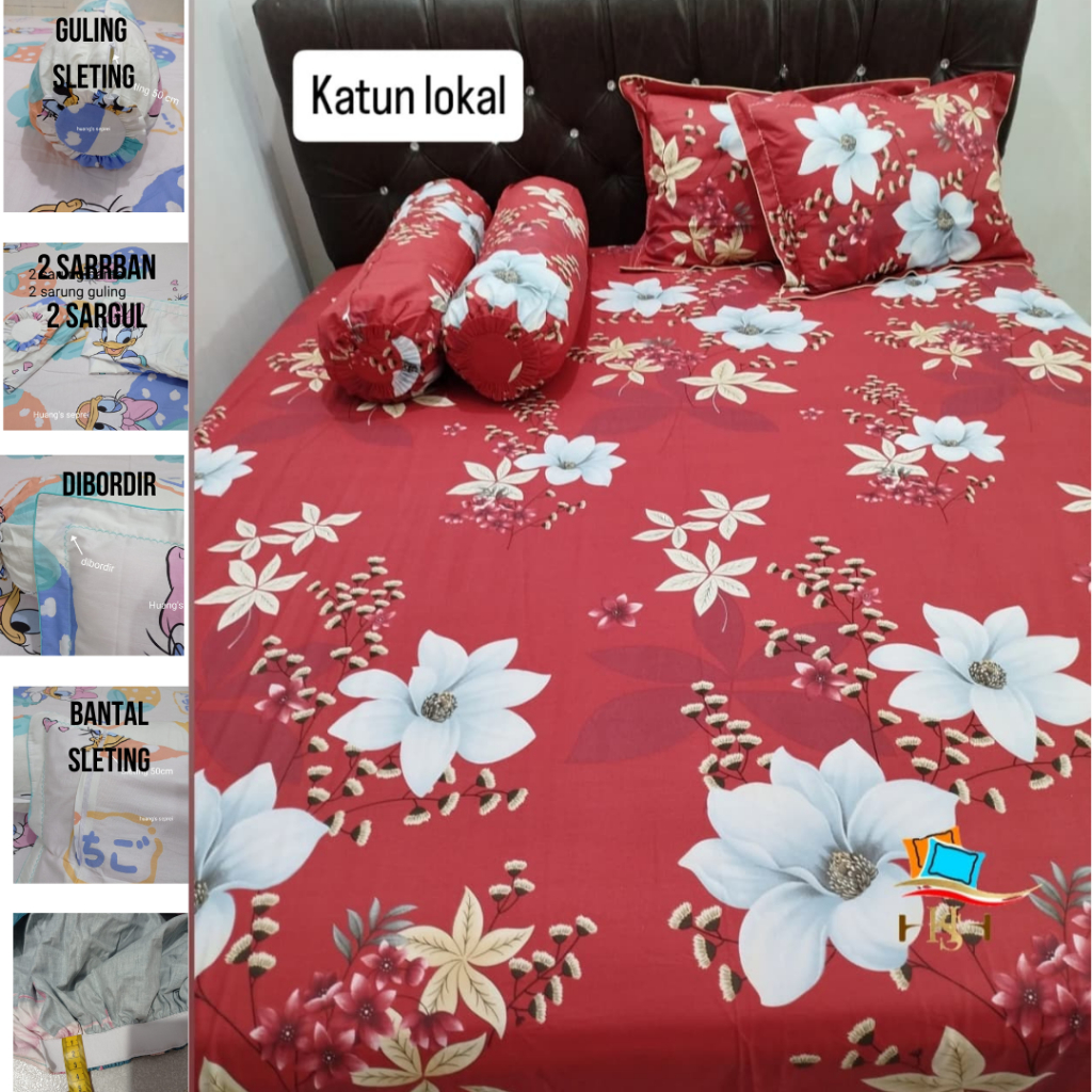 Huang’s Sprei katun lokal star beverly esra set motif dewasa 30x200x200_30x180x200_30x160x200_30x120
