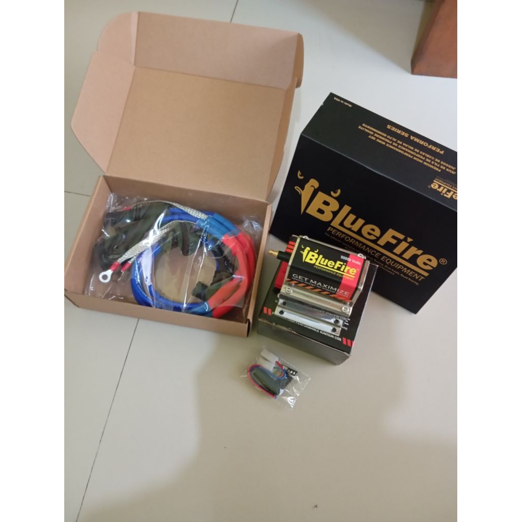 Paket Kabel Busi Racing Mobil Suzuki Jimny Bluefire Grounding + Coil Bluefire 90.000 Volt | Kabe Bus