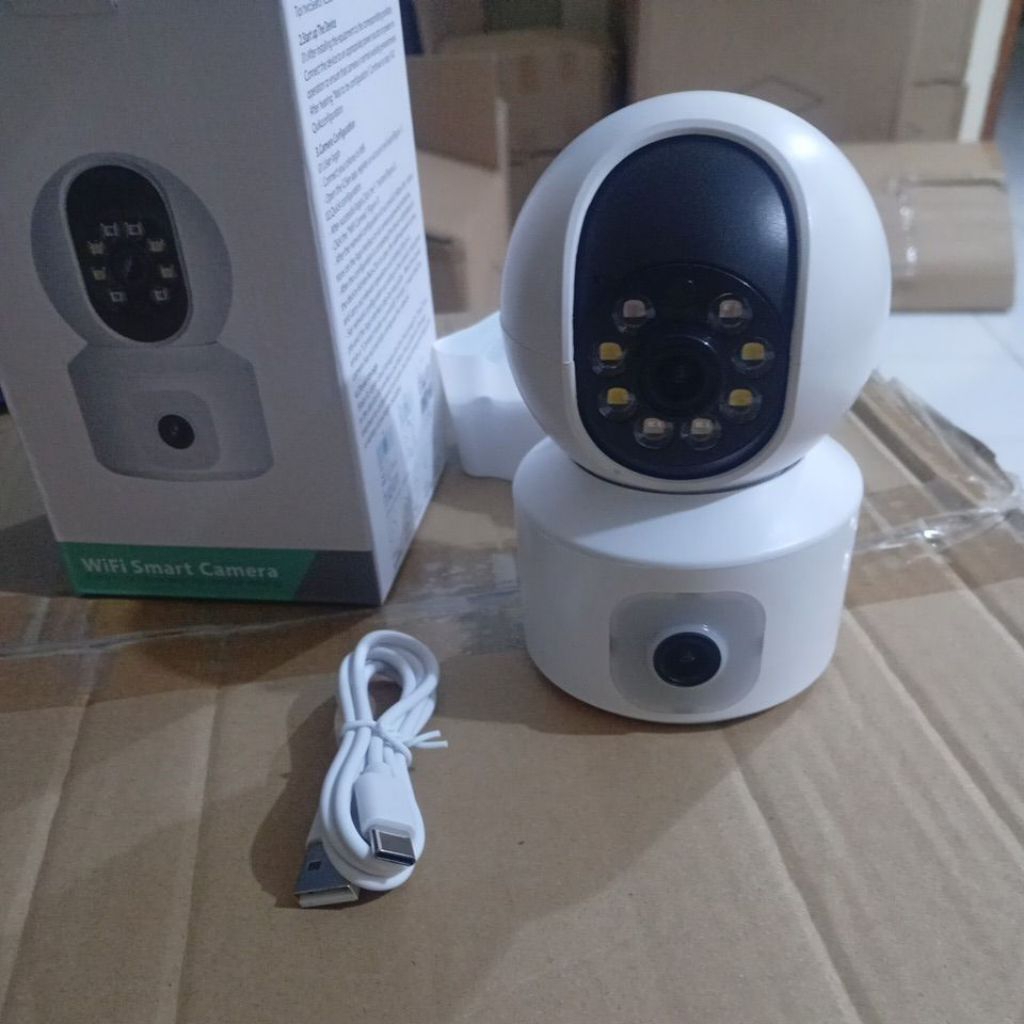 cctv ip kamera indoor ganda lensa aplikasi icsee wireless 8mp full hd