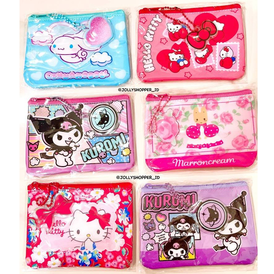 [READY STOCK] Sanrio Thailand Coin Pouch Fairy Marron Cream Usahana Hello Kitty Tan