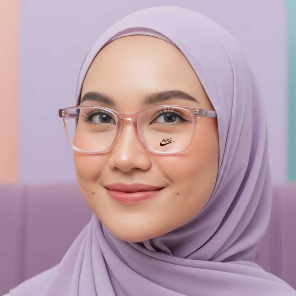 Kacamata Minus Photocromic Wanita | Anti Radiasi | Frame Kotak Lentur Kaca Mata Rabun Jauh Blueray