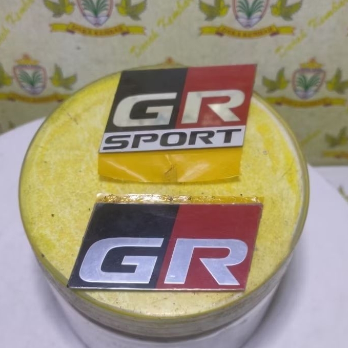 Stiker Emblem Logo GR Sport Yaris Raize Rush Fortuner Avanza Original