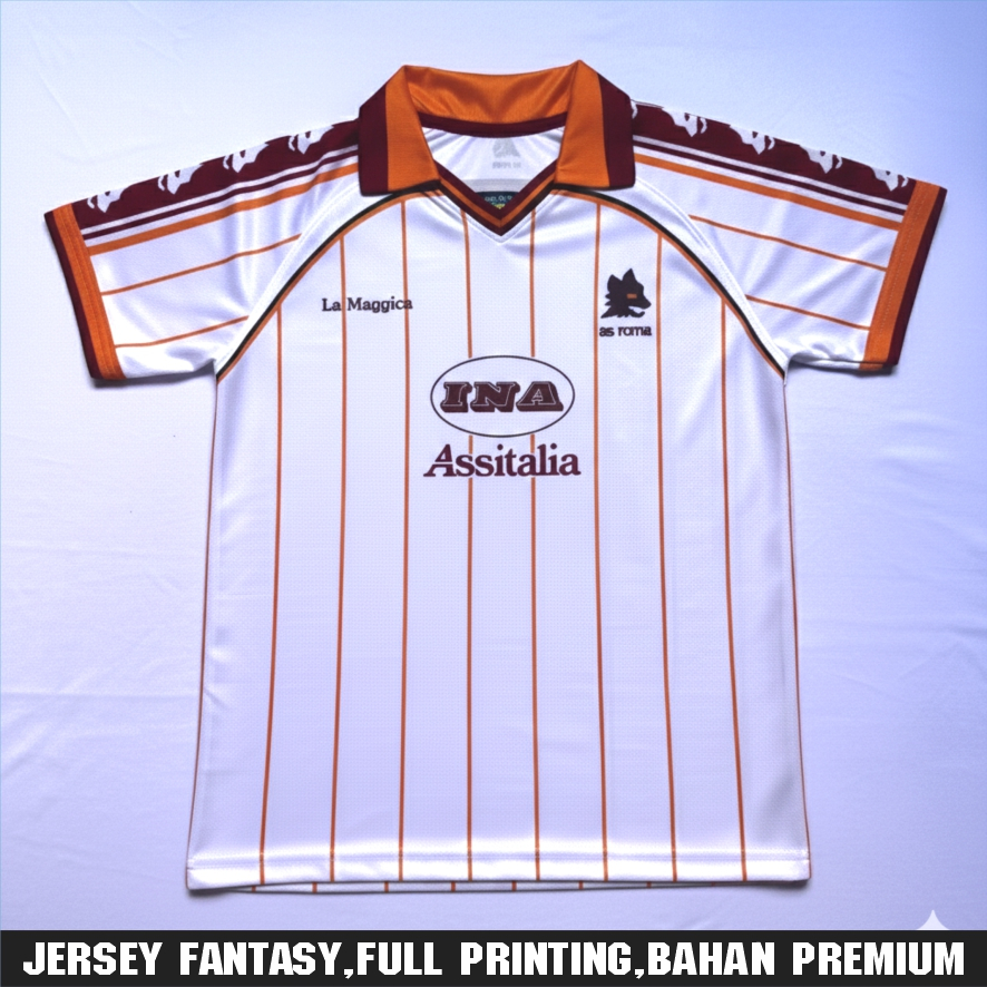 Jersey Retro AS ROMA VINTAGE Maroon White