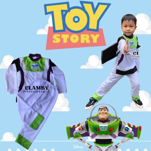 Kostum Toy Story Buzz Lightyear / Kostum Karnaval Anak / Baju Photoshoot Karakter Buzz Lightyear