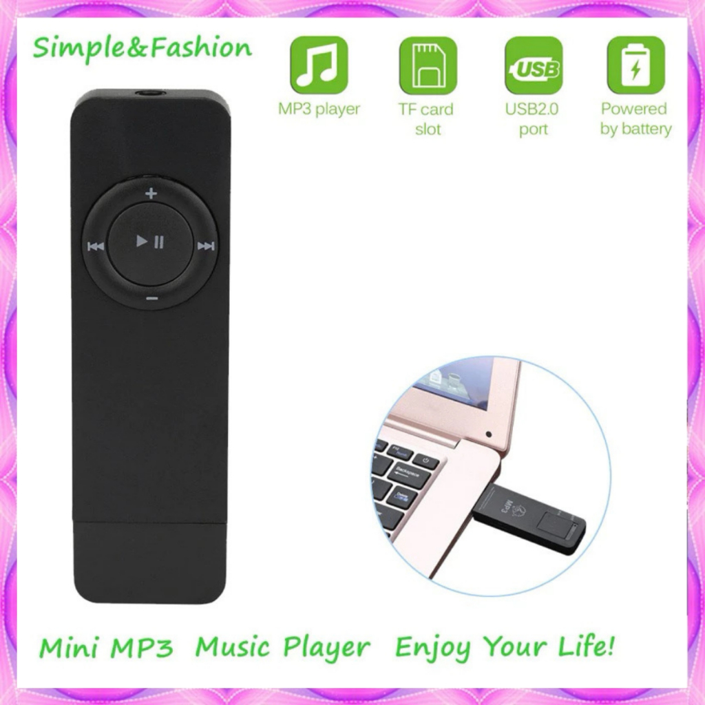 MP3 Player Mini Mini MP3 Player MP3 Player Pemutar MP3 Mini Portable Support Micro Sd Tf Card M3